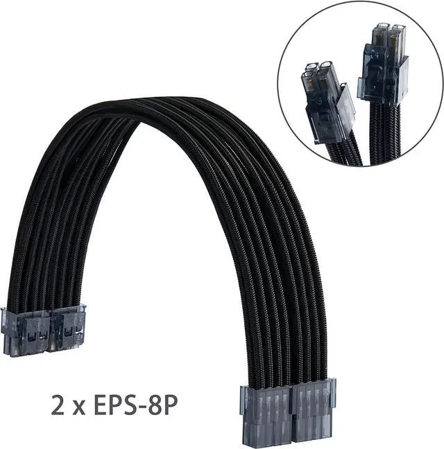 Alt view image 4 of 7 - FormulaMod Sleeve Extension Power Supply Cable Kit 18AWG ATX 24P+ (2) EPS 8-P+(3) PCI-E8-P with Combs for PSU to Motherboard/GPU