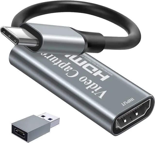 Main image of Video Capture Card, Video Recording Card Wonderful 4K HDMI to 1080P USB C for Gaming Streaming TV Recorder, for Windows Mac OS System with USB C Adapter to Adjust PS4, Switch, Xbox1