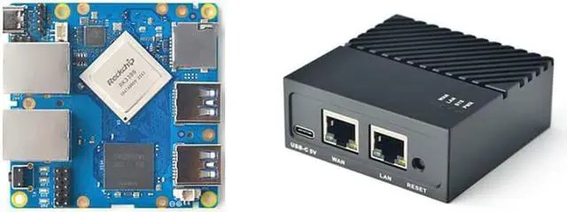 Main image of FriendlyElec Nanopi R4S Mini Router OpenWRT with Dual-Gbps Ethernet Ports 4GB LPDDR4 Based in RK3399 Soc for IOT NAS Smart Home Gateway (with MAC Chip)