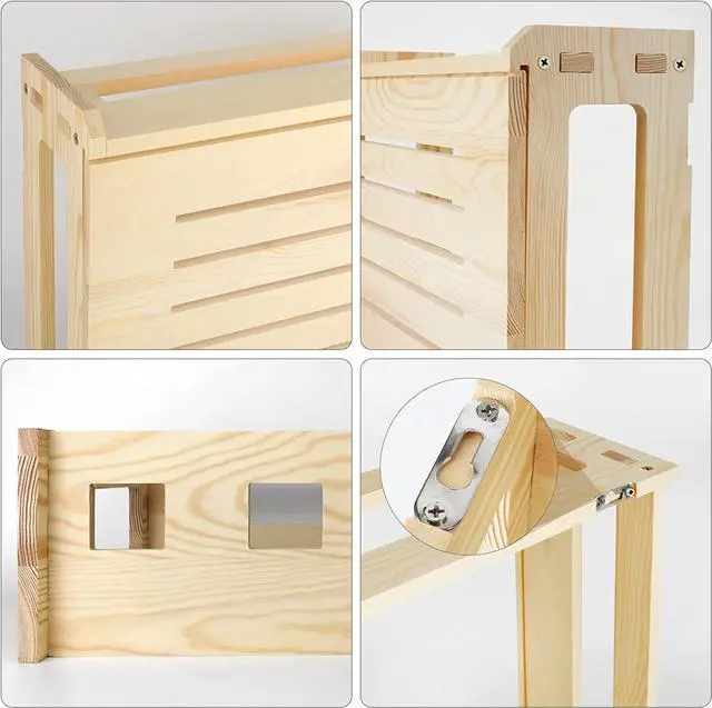 Alt view image 5 of 6 - BEARUT Wooden Router Shelf Wall Mount WiFi Router Storage Box Modem Cable Router Cover Organized Power Strip Cable Management Hider Rack Need Assembly 14.9 * 9.8 * 5.4 in (L* H * W)