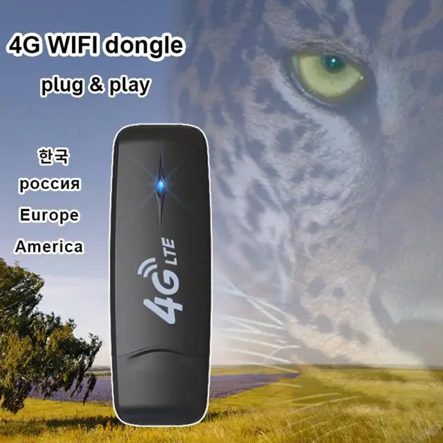 Alt view image 3 of 7 - HOSAYA 4G LTE USB WiFi Modem Portable 4G Router with SIM Card Slot High Speed Portable Travel Hotspot Mini Router Unlocked 4G dongle, Black, 88mmx28mmx9mm