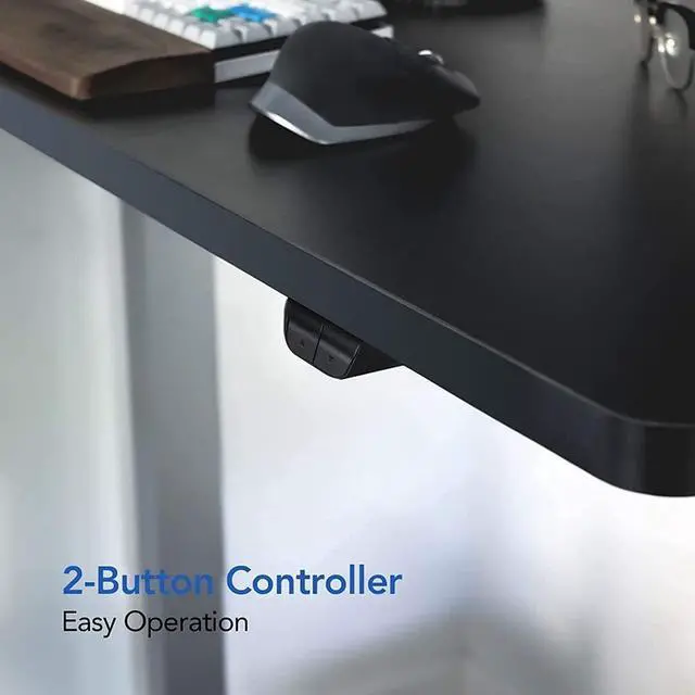 Alt view image 6 of 7 - FLEXISPOT Essential Adjustable Height Desk 40 x 24 Inches Small Standing Desk for Small Space Electric Sit Stand Home Office Table Computer Workstation (Black Frame + Black Desktop)