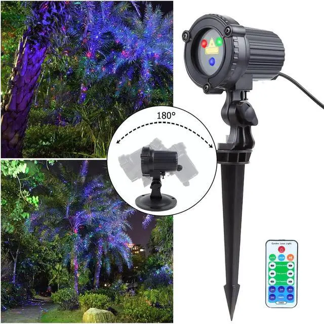Alt view image 3 of 7 - Laser Christmas Lights,Outdoor Garden Laser Lights Projector, Motion Star 3 Color Red Green Blue,Water Proof,Suitable for Outdoor Garden Decorative Lights