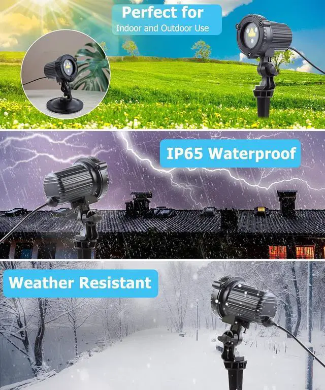 Alt view image 5 of 7 - Laser Christmas Lights,Outdoor Garden Laser Lights Projector, Motion Star 3 Color Red Green Blue,Water Proof,Suitable for Outdoor Garden Decorative Lights