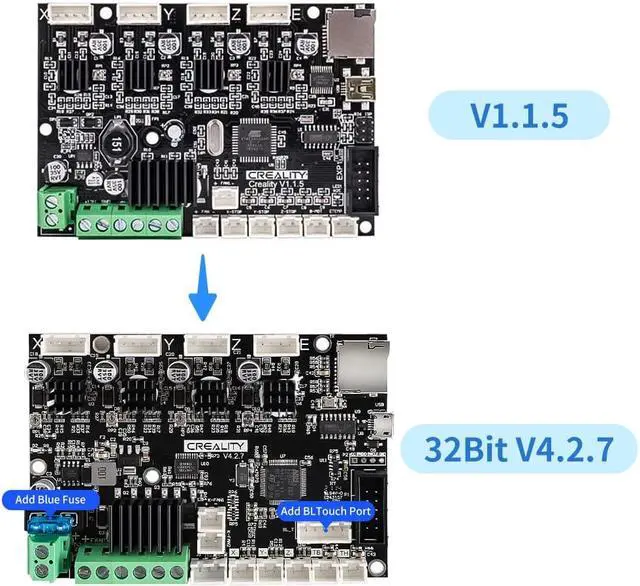 Alt view image 4 of 6 - Official Creality 3D Printer Ender 3 Upgraded Silent Board Motherboard V4.2.7 with TMC2225 Driver Marlin 2.0.1 for Ender 3/ Ender 3 V2/ Ender 3 Pro/Ender 3 Max/Ender 3 Neo/3 V2 Neo/3 Max Neo
