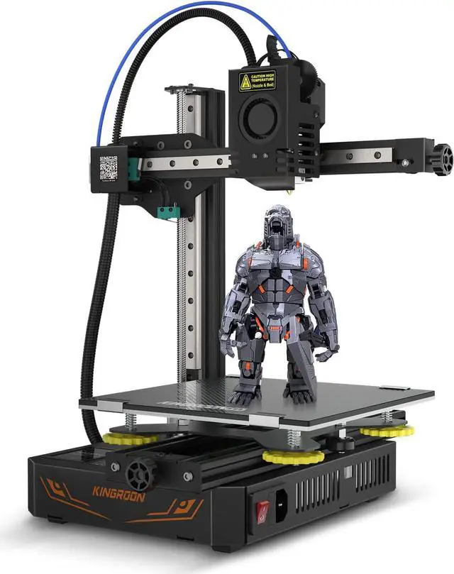 Main image of Kingroon KP3S Pro 3D Printer XZ axis Linear Guide Rails with Silent Motherboard Carborundum Glass Platform and Filament Detection 3D Printers for Beginner Printing Size 7.88x7.88x7.88 inch