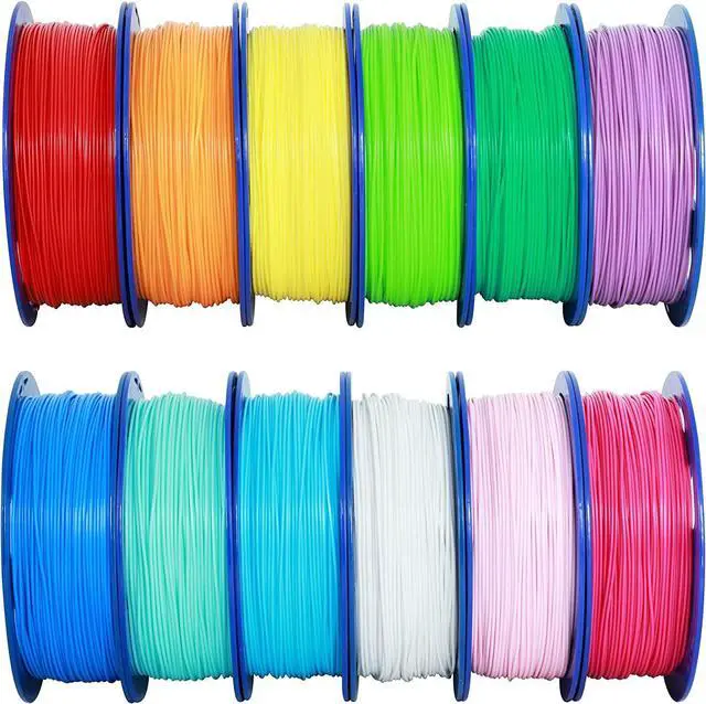 Alt view image 5 of 6 - 1.75mm ABS 3D Printer Filament 12 Spools Bundle, 12 Most Beautiful ABS Colors Packed, Each Spools 0.5kg, Total 6kgs 3D Printer ABS Material with One Bottle of 3D Printer Stick by MIKA3D