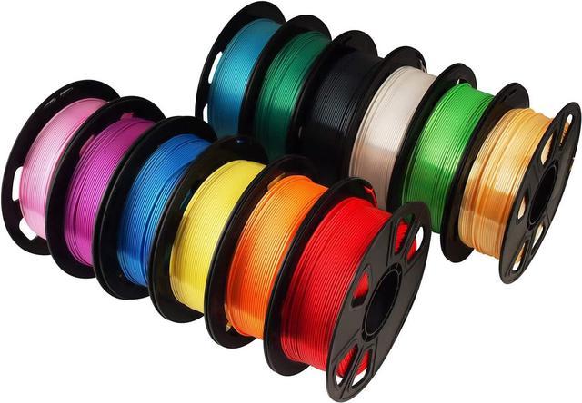 1.75mm 3D Printer Normal PLA Filament 12 Bundle, Most Popular Colors Pack,  1.75mm 500g per Spool, 12 Spools Pack, Total 6kgs Material with One Bottle  of 3D Printer Stick Gift Mika3D 