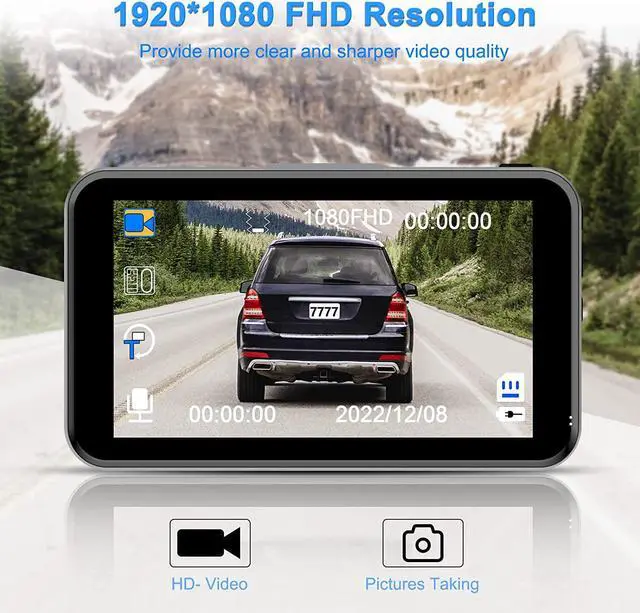 Alt view image 2 of 7 - Dash Cam Front,Dashcams for Cars 1080P FHD with 32GB SD Card, Dash Camera for Cars with WDR Night Vision,3-Inch LCD Screen 170° Wide Loop Recording