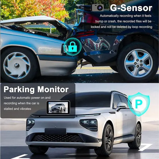 Alt view image 4 of 7 - Dash Cam Front,Dashcams for Cars 1080P FHD with 32GB SD Card, Dash Camera for Cars with WDR Night Vision,3-Inch LCD Screen 170° Wide Loop Recording