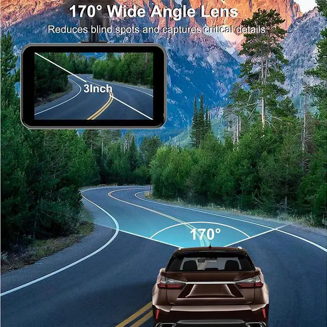Alt view image 5 of 7 - Dash Cam Front,Dashcams for Cars 1080P FHD with 32GB SD Card, Dash Camera for Cars with WDR Night Vision,3-Inch LCD Screen 170° Wide Loop Recording