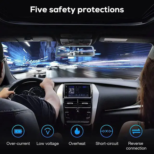 Alt view image 6 of 6 - Type C Dashcam Hardwire Kit for A4 Dual Front and Rear, Hardwire Kit Fuse for Dash Camera with Fuse Taps and Installation Tools, Low Voltage Protection for Dash Cam 11.5ft