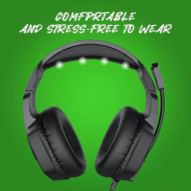 Alt view image 2 of 7 - EKSA Fenrir S Gaming Headset for Xbox Series X/S, Xbox One, PS5, PS4, PC, Switch - Noise Cancelling Microphone, Comfortable Ear Pads, 50 mm Drivers, RGB Light, One Key Control - Birthday Gift