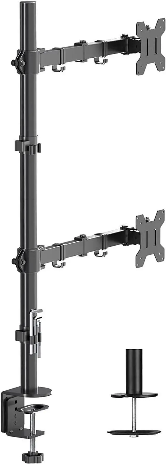 Main image of Suptek Single LED LCD Monitor Stand up Desk Mount for 1 / One Screen up to 27 inch Extra Tall 31.5 inch Pole Heavy Duty Fully Adjustable Stand (MD6821DB)