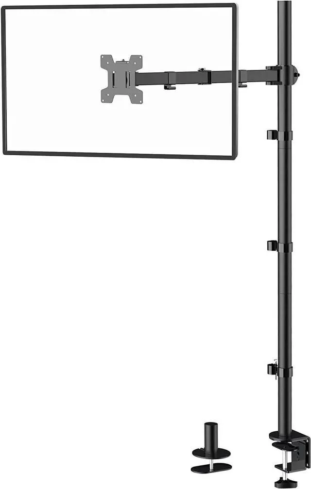 Main image of WALI Single Monitor Stand Desk Mount, 39 inch Tall Monitor Stand Fully Adjustable, Articulating Arm for Computer Screen up to 32 inch, 22lbs (M001XXL), Black