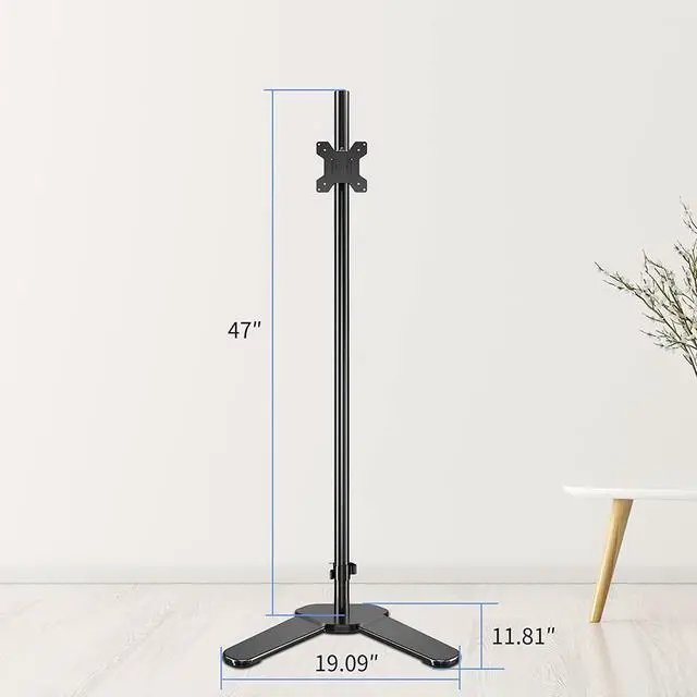 Alt view image 5 of 7 - Single Monitor Mount, Extra Long Monitor Stand, 47 inch Pole Black Stand, Monitor Desk Mount, Single Desk Mount Stand, Computer Screen Mount, VESA Computer Desk Mount, Single Monitor Arm Stand