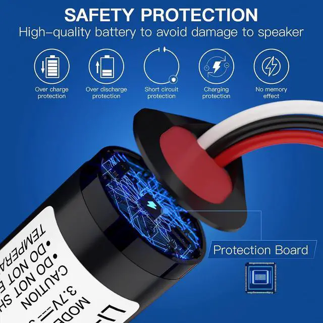 Alt view image 2 of 7 - Kratax 3500mAh Rechargeable Replacement Battery for Harman Kardon Onyx Studio 1/2/3/4 Wireless Bluetooth Speaker, Real Capacity HK Onyx Battery, Same Quality as Original Battery