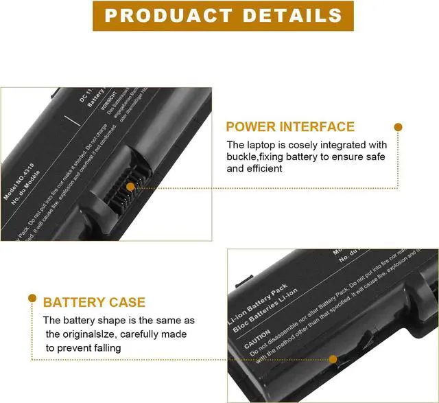 Alt view image 2 of 7 - Fancy Buying Laptop Battery for ACER Aspire 2930 2930G 2930Z 4230 4310 Series 4315 4330 4520 4520G 4530 4710 4710G 4715Z-3A0512C 4720 4720G 4720Z 4730 4730Z 4730ZG 4920