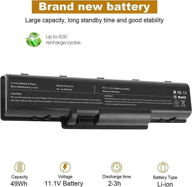 Alt view image 3 of 7 - Fancy Buying Laptop Battery for ACER Aspire 2930 2930G 2930Z 4230 4310 Series 4315 4330 4520 4520G 4530 4710 4710G 4715Z-3A0512C 4720 4720G 4720Z 4730 4730Z 4730ZG 4920