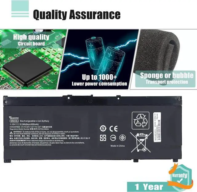 Alt view image 6 of 7 - SR03XL SR04XL L08855-855 Laptop Battery for Hp Pavilion 15-CX 15-cx0xxx 15-cx0058wm 15-cx0056wm Envy X360 15-CN 15-CP 17-BW Series L08934-2C1 L08934-1B1 L08934-2B1 HSTNN-DB8Q TPN-Q194
