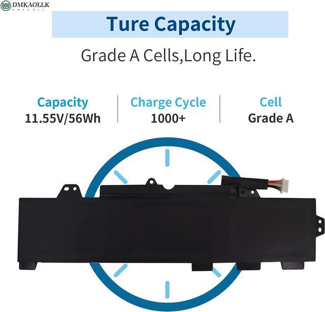 Alt view image 3 of 7 - DMKAOLLK TT03XL 932824-421 Laptop Battery for HP EliteBook 850 G5,EliteBook 755 G5,EliteBook 850 G6,ZBook 15U G5 G6 Series TT03056XL 932824-1C1 932824-2C1 933322-855 HSN-113C-5 HSTNN-LB8H 11.55V 56Wh