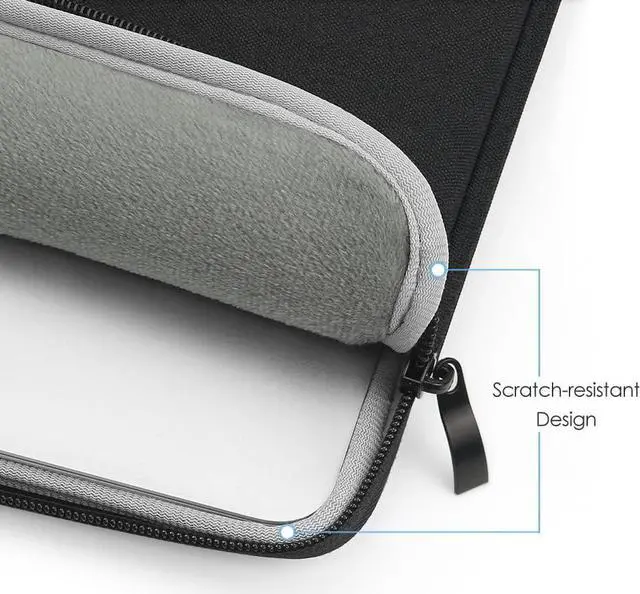 Alt view image 5 of 6 - 13-Inch Laptop Sleeve Case for 2024 MacBook Air 13.6 inch with M3 Chip (A3113) Accessory Traveling Carrying Bag Cover Water-Resistant Simple Case for MacBook Air 13.6 M3 2024 (Black)