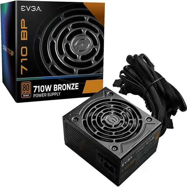 Alt view image 6 of 6 - EVGA 710 BP, 80+ BRONZE 700W + 10W, 3 Year Warranty, Power Supply 100-BP-0710-K1
