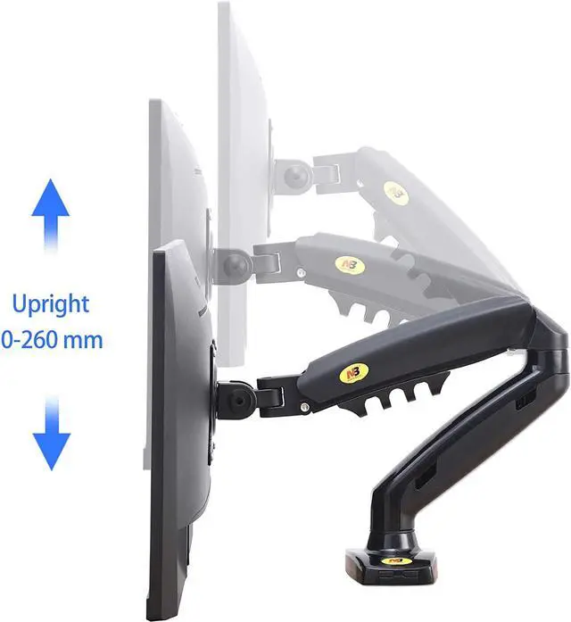 Alt view image 5 of 7 - NB North Bayou Monitor Desk Mount Stand Full Motion Swivel Monitor Arm with Gas Spring for 17-30''Monitors(Within 4.4lbs to 19.8lbs) Computer Monitor Stand F80