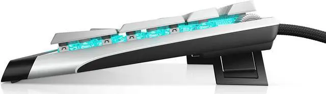 Alt view image 5 of 5 - New Alienware Low-Profile RGB Gaming Keyboard AW510K Light, Alienfx Per Key RGB Lighting, Media Controls and USB Passthrough, Cherry MX Low Profile Red Switches, Lunar Light