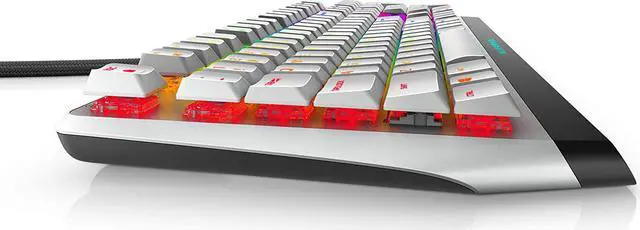 Alt view image 4 of 5 - New Alienware Low-Profile RGB Gaming Keyboard AW510K Light, Alienfx Per Key RGB Lighting, Media Controls and USB Passthrough, Cherry MX Low Profile Red Switches, Lunar Light