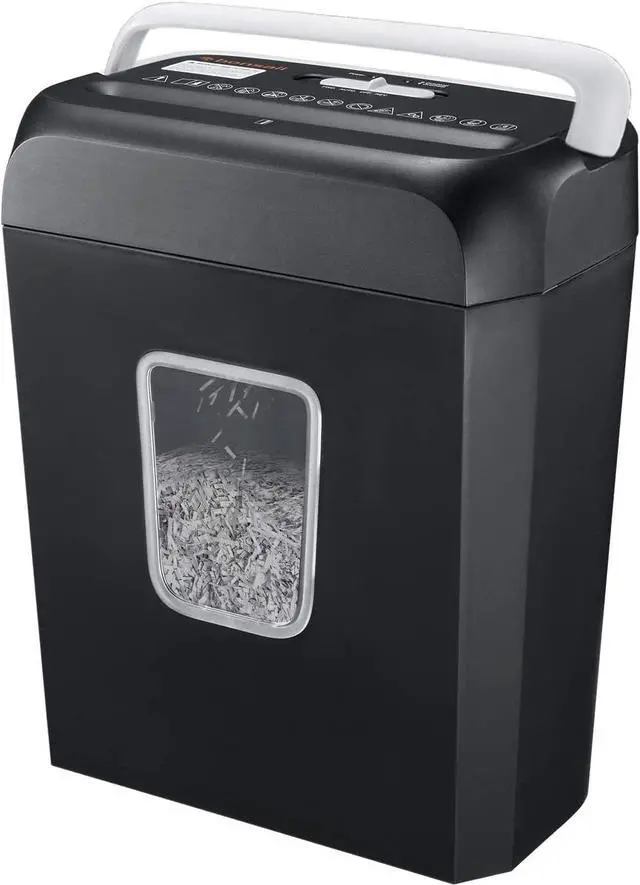 Main image of bonsaii Shredder for Home, 6 Sheet Cross Cut Paper Shredder and Credit Card Small Home Office Use Shredder, Portable Handle Design with 3.4 Gallons Wastebasket (C237-B)