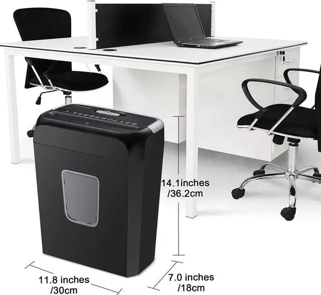 Alt view image 3 of 7 - bonsaii Shredder for Home, 6 Sheet Cross Cut Paper Shredder and Credit Card Small Home Office Use Shredder, Portable Handle Design with 3.4 Gallons Wastebasket (C237-B)