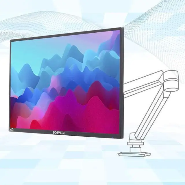 Alt view image 6 of 6 - Sceptre 20" 1600 x 900 75Hz LED Monitor 2X HDMI VGA Built-in Speakers, sRGB 99% Machine Black (E209W-16003RT Series)