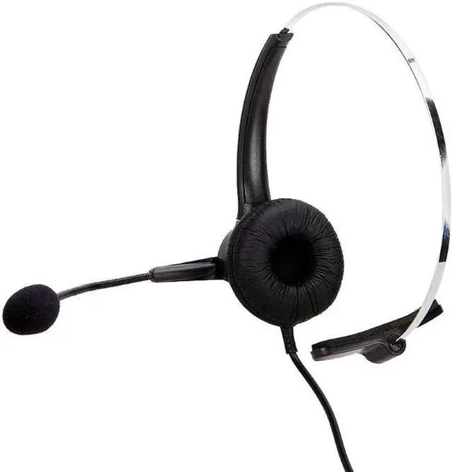 Alt view image 4 of 5 - Center Headset with Microphone 3.5MM Plug Telephone Voice Interphone Headphone for Computer PC Game Volume Control