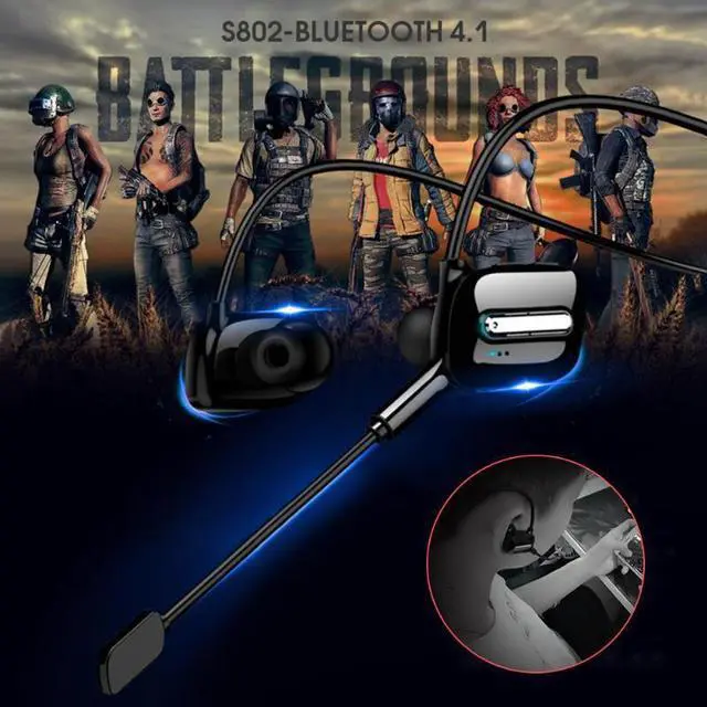 Alt view image 2 of 5 - Headphones Bluetooth Earphone Neckband Earbuds Game Headset with Mic for PUBG Gaming Use