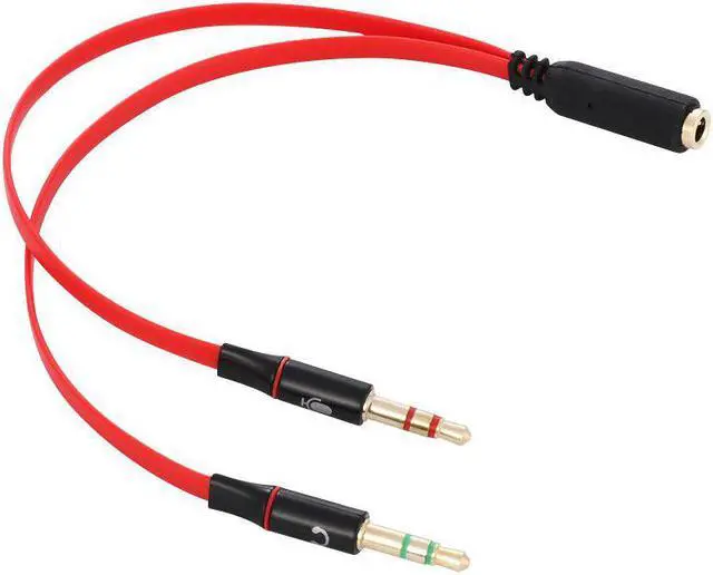 Alt view image 3 of 5 - 2 in 1 3.5mm Stereo Audio Male to 2 Female Headphone Microphone Y Splitter Audio Cable Cord Adapter PC Notebook Laptop Universal
