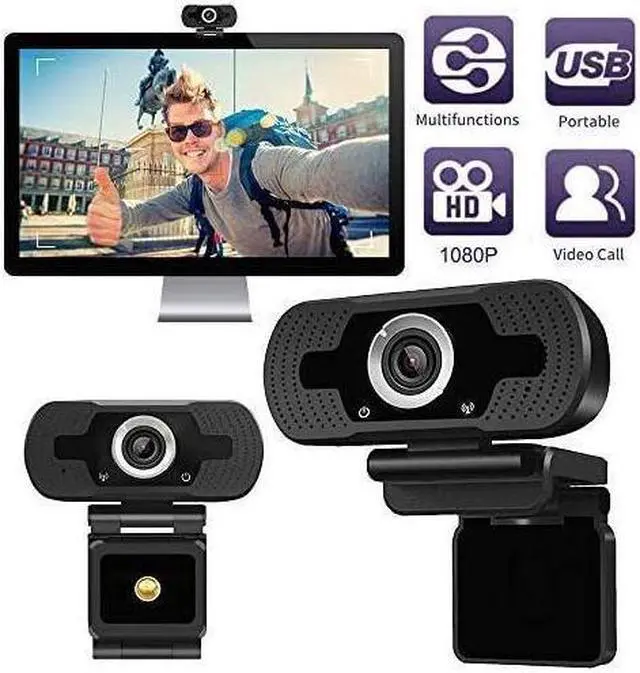 Alt view image 2 of 7 - TROPRO Webcam for PC, 1080P Full HD Web Camera with Microphone for Desktop Mac Smart TV, with USB Plug, Compatible for Win10/8/8.1/7/XP Linux for Skype, Streaming, Teleconference, Video Chat