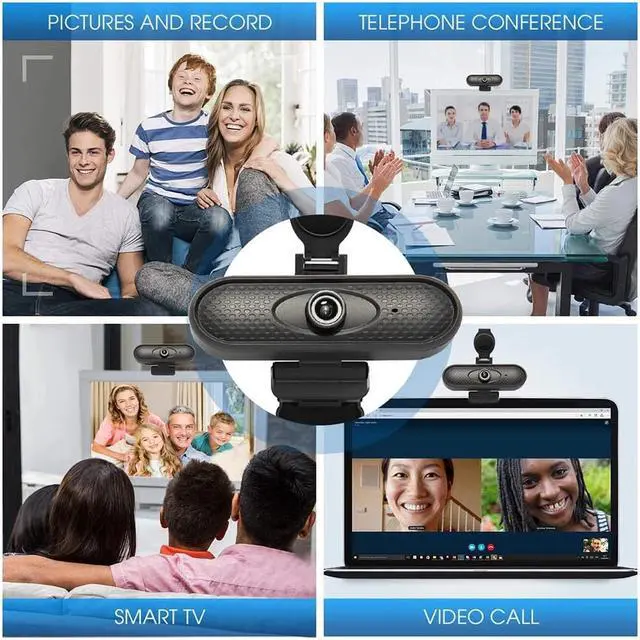 Alt view image 5 of 6 - Full HD 1080P Webcam USB Pc Computer Camera with Microphone Driver-free Video Webcam for Online Teaching Live Broadcast