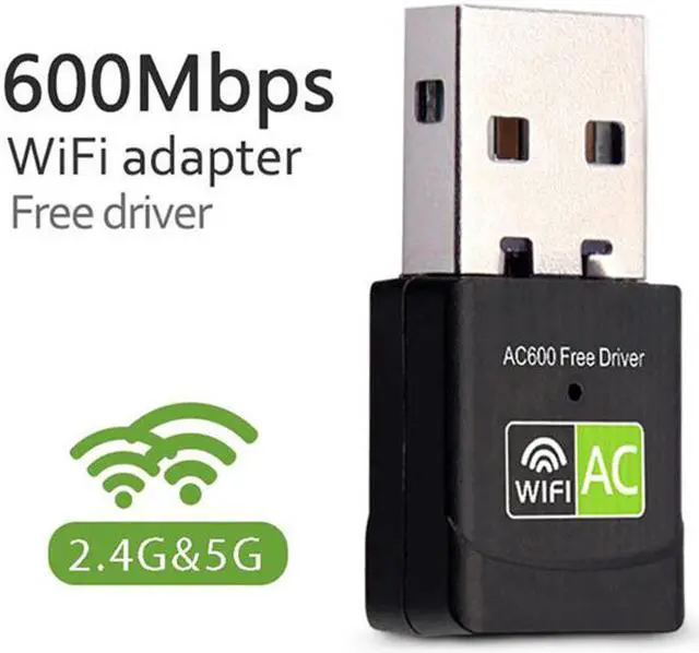 Alt view image 2 of 7 - AC600 USB WiFi Adapter, 600Mbps Dual Band 2.4/5Ghz (2.4G/150Mbps+5G/433Mbps) Wireless Adapter Network External Receiver, Mini WiFi Dongle for PC/Laptop/Desktop giyqxHw