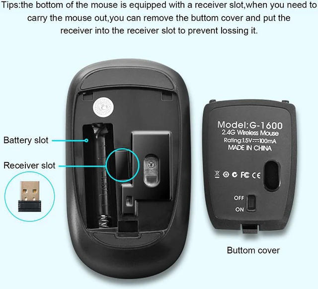 Alt view image 7 of 7 - Silent Wireless Mouse 1600DPI USB Mouse Computer Mouse for Laptop Silent Ergonomic Mause Laptop Accessories PC Mice Gamer Mause