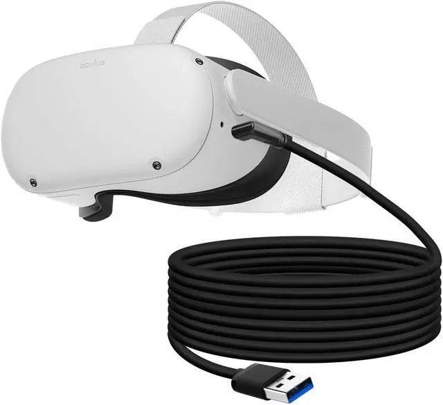 Main image of Oculus Quest 2 Cable (10FT/3M), USB A 3.0 to USB 3.1 Gen 1 Type C Stable Data Transmission 5 Gigabits Per Second and Fast Charging Link Cable for Oculus Quest and All Type C Devices, Black giyqxHw