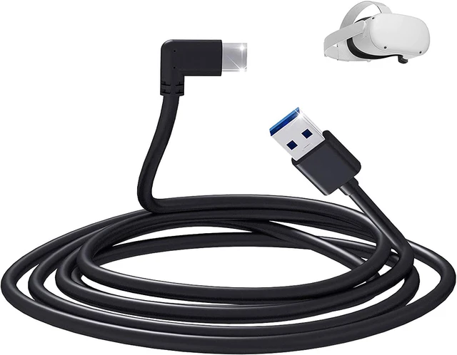 Main image of for Oculus Quest 2 Link Cable 13 Feet/ 4 Meters, High Speed Data Transfer USB 3.0 to USB Type-C Cable Compatible for Oculus Quest and Quest 2 to a Gaming PC (13ft, Black)