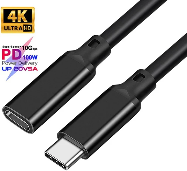 Main image of USB C Extension Cable - Type C Extender Male to Female USB 3.2 Gen 2 10Gbps 100W Thunderbolt 3 Compatible with MacBook Pro iPad Pro Nintendo Switch DJI Mavic Dell XPS Surface Go Hub