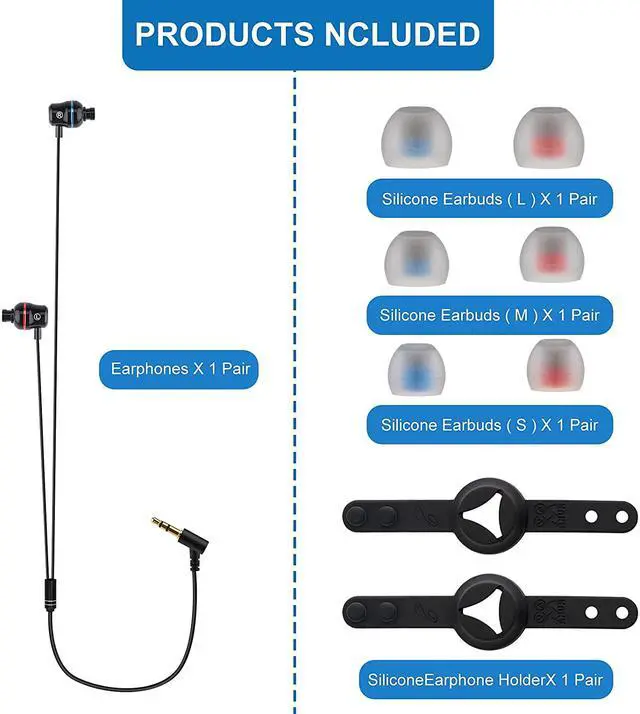 Alt view image 6 of 7 - Earphones for Oculus Quest 2 - VR Headphones Noise-Isolating in-Ear Earphones with 3D 360 Degree Sound and Custom Silicone Earbuds Caps (Black)