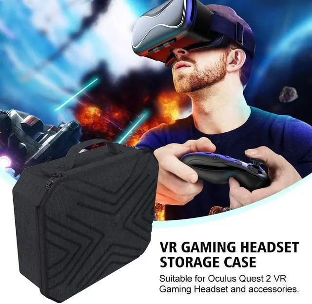 Alt view image 2 of 7 - Carry Case for Oculus Quest 2 All-in-one VR Gaming Headset - Oculus Quest 2 Hard Travel case, Virtual Reality Protective Bag, Shock-Dust-Water Proof