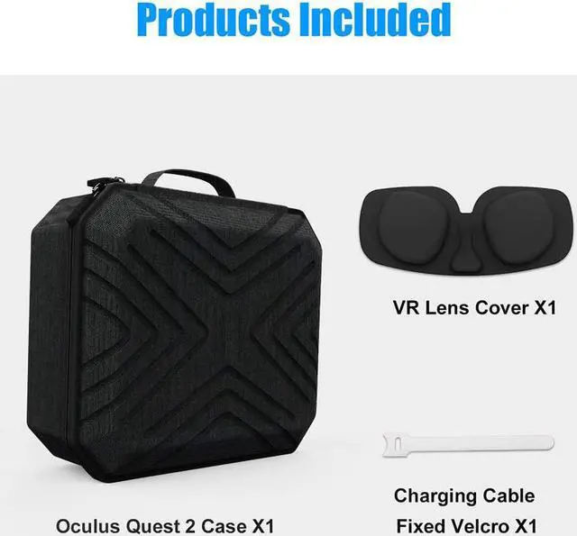 Alt view image 5 of 7 - Carry Case for Oculus Quest 2 All-in-one VR Gaming Headset - Oculus Quest 2 Hard Travel case, Virtual Reality Protective Bag, Shock-Dust-Water Proof