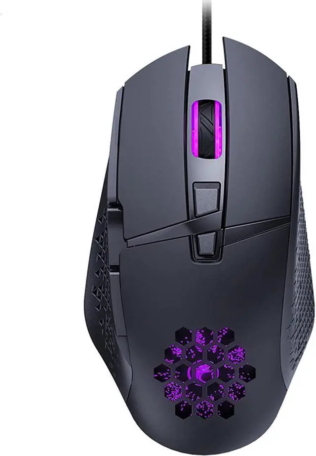 Main image of USB Wired Gaming Mouse, 6 Level DPI up to 7200, 6 Programmable Buttons, Ergonomic and Lightweight Computer Mouse with High Precision Sensor for Windows PC & Laptop Gamers (Black)