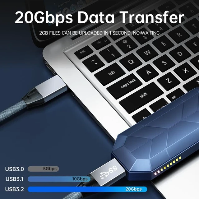 Alt view image 5 of 7 - USB C to USB C Cable 3.3ft/1M, USB C 3.2 Gen 2 with with E-marker 4K Video Monitor Cable, 20Gbps Data Transfer and 100W PD Fast Charger Cord Thunderbolt 3 Compatible with Mac-Book Pro, Galaxy S21
