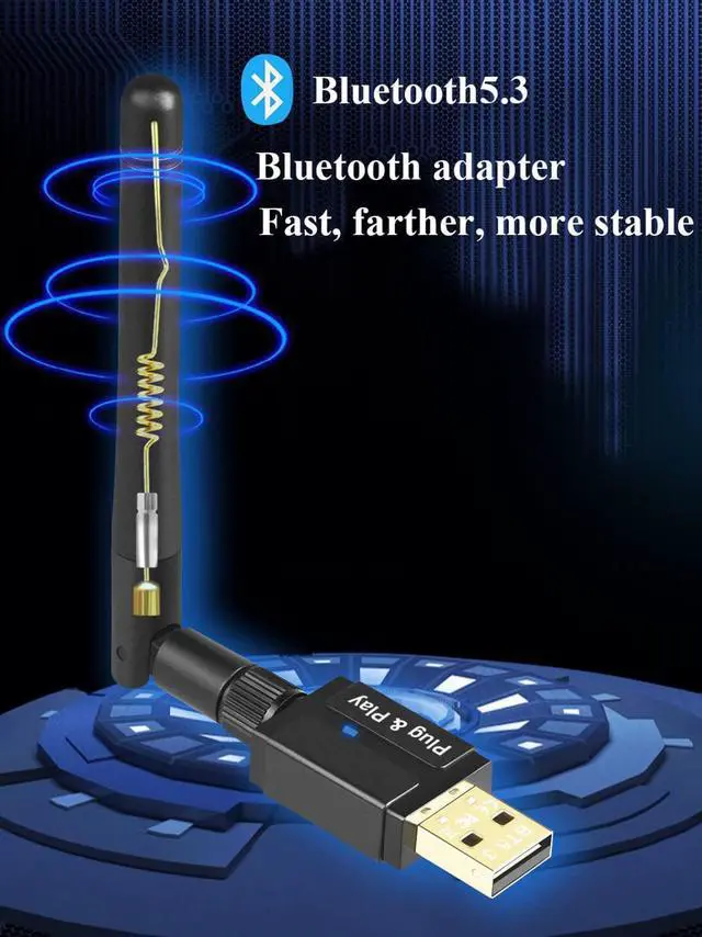 Alt view image 5 of 7 - Long Range 328FT / 100M USB Bluetooth Adapter for PC Laptop Desktop, Bluetooth 5.3 Dongle Receiver, Wireless Audio Adapter, Support Windows10/8.1, Compatible with Mouse Keyboard Headphones Printers