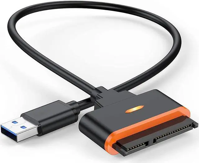 Main image of SATA to USB 3.0 Adapter, USB to SATA III Hard Drive Adapter Cable, USB A SATA Adapter Converter Support UASP Compatible for 2.5 Inch SSD and HDD Data Transfer